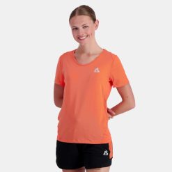 Le Coq Sportif kvinner oransje t-skjorte ZX20R355 klær