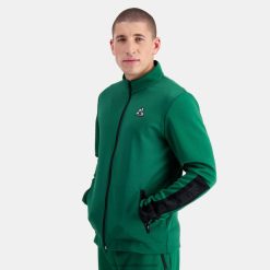 Le Coq Sportif menn grønn sweatshirt med glidelås ZX20R439 klær