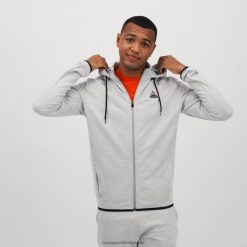 Le Coq Sportif menn hettegenser med grå glidelås ZX20R485 klær