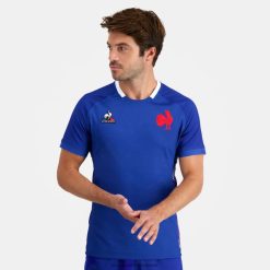 Le Coq Sportif menn kopi jersey rugby 7 - equipe de france blå ZX20R475 klær