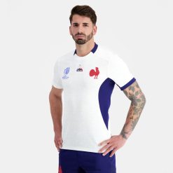Le Coq Sportif menn kopi jersey xv de france - rugby verdensmesterskap 2023 hvit ZX20R693 klær