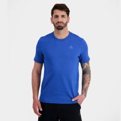 Le Coq Sportif menn mote t-skjorte blå ZX20R144 klær