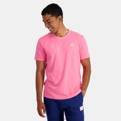 Le Coq Sportif menn t-skjorte rosa ZX20R204 klær
