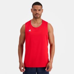 Le Coq Sportif menn vest topp rød ZX20R196 klær